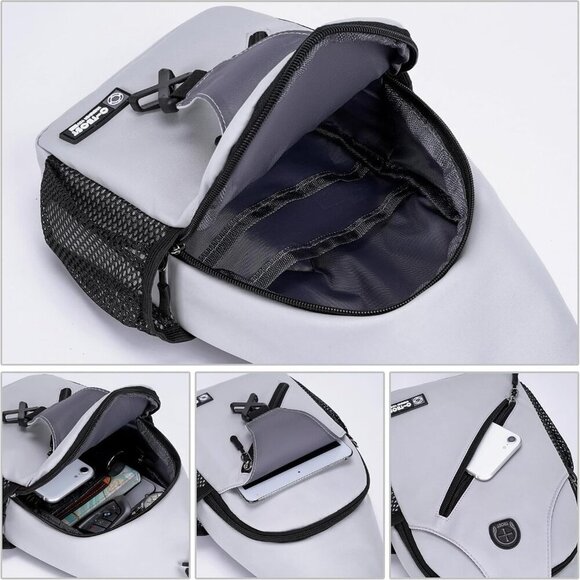 Stylish Anti-Theft Crossbody Bag with Detachable Phone Pouch - Travel Ready - Picture 6 of 7